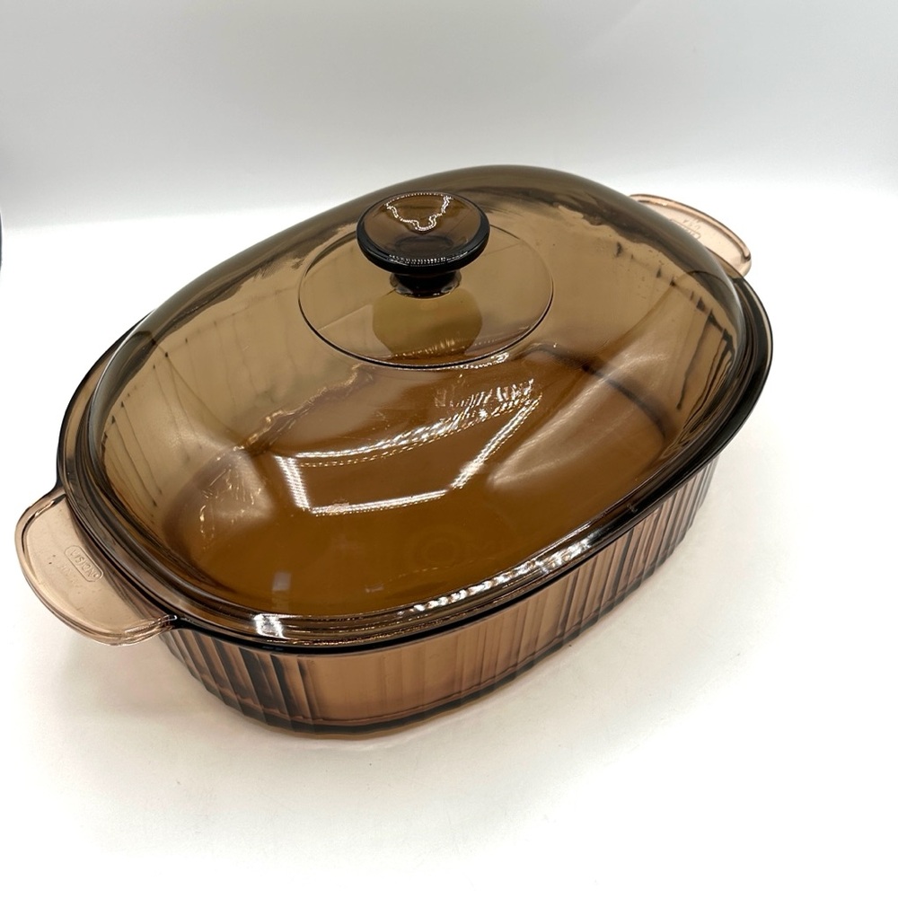 🍁HP! Vision 4 Quart Amber Dutch Oven Roaster w Lid. Corningware - Picture 2 of 12
